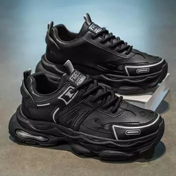 Spring men s shoes new breathable little white shoes men s trend versatile thick-soled heightening sports shoes casual dad shoes men 39