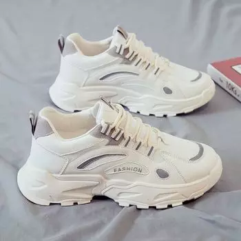 Spring men s shoes new breathable mesh shoes men s trendy versatile platform sports shoes casual dad shoes trendy shoes 39