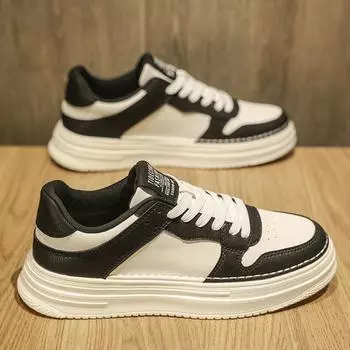 Spring men s shoes new breathable shoes men s trend versatile platform white shoes men s sports and leisure board shoes trendy shoes 39