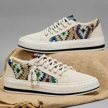 Spring men s wear solid color straw board shoes student casual corduroy fisherman shoes cover feet and pedal cloth shoes men 39