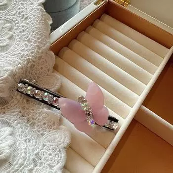 Spring New Arrival Fairy Style Rhinestone Butterfly Spring Clip - Trendy Hair Accessory for Women