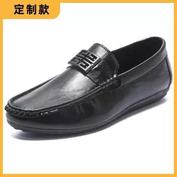 Spring new breathable casual leather shoes men s British one-pedal versatile soft-soled Doudou shoes low-top men s driving shoes 39