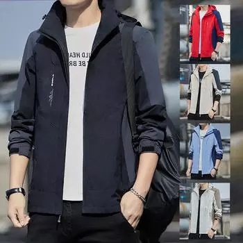 Весенняя новая повседневная куртка мужская весенняя трендовая водонепроницаемая куртка для активного отдыха мужская одежда M