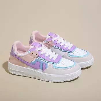 Spring new color matching white shoes student thick baseplate shoes Korean version versatile Internet celebrity Japanese casual shoes women CF001 35