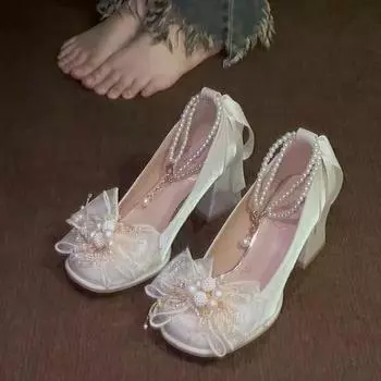 Spring new fashionable comfortable versatile women shoes temperament square-toe women pumps Elegant minimalist women shoes 35