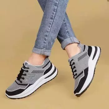 Spring new fly-woven women s sneakers, fashionable, versatile, light and breathable 2025 summer, autumn and winter spot 36