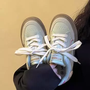 Spring new German training shoes niche student party board shoes new versatile casual shoes low-top sports little white shoes trendy shoes 35 зелёный