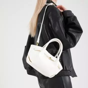 Spring new high-end textured locomotive bag niche original shoulder underarm bag crossbody bag белый