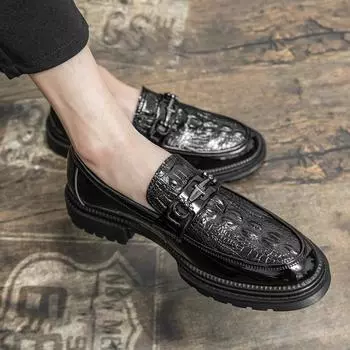 Весенние новые высококачественные деловые мужские туфли, лоферы, повседневная мужская обувь, роскошные кожаные туфли без застежек в британском стиле, мягкие туфли, мокасины 38