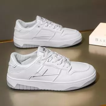 Spring new ins niche men s shoes Korean version of sports and leisure versatile board shoes male students breathable trend running 39 чёрный