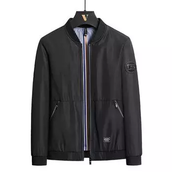 Весенняя новая куртка мужская весна и осень корейский стиль модная красивая повседневная куртка мужская модная бейсболка воротник M