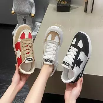 Весенние новые маленькие белые туфли с тонкой подошвой Forrest Gump Shoes Универсальная женская повседневная студенческая обувь 35