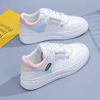 Spring new little white shoes women s casual muffin platform women s shoes low-top sports running board shoes women 35