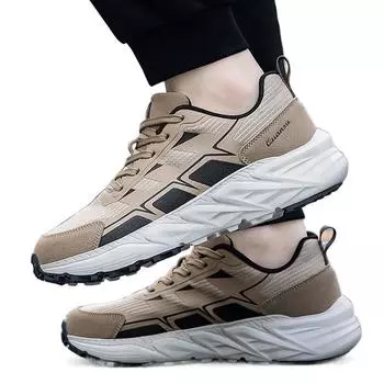 Spring new men s black non-slip and wear-resistant running shoes soft-soled casual sports men s shoes waterproof and lightweight dad shoes 36