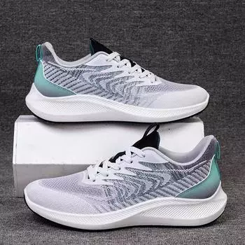 Spring new men s shoes lace-up casual sports shoes fashion running shoes casual round head lightweight men s casual shoes 39