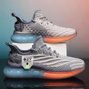 Весенние новые мужские туфли, мужские спортивные туфли, дышащие модные кроссовки из кокосового волокна с желеобразной подошвой 39