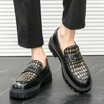 Spring new men s shoes men s business casual shoes one-pedal leather shoes men s foreign trade leather surface low-top casual shoes men 38 серый