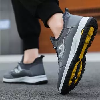 Spring new men s shoes trendy sports shoes men s casual single shoes foreign trade platform fashion travel shoes walking shoes men 39 серый