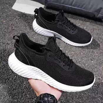 Spring New Men s Sports Shoes High Quality Thick Sole Lightweight Outdoor Lace-up Running Walking Men s Shoes Large 39-48 39