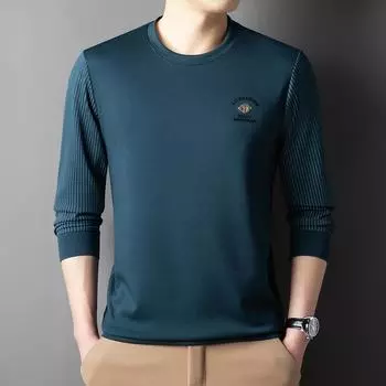 Spring New Men s Sweatshirts, Fashionable Casual Long-sleeved T-shirts, Young Men s Tops, Round-neck Bottoming Shirts M