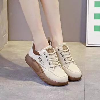 Spring new popular shoes, children s thick-soled heightened dad shoes, light and breathable sports shoes, fashionable casual shoes 35 чёрный