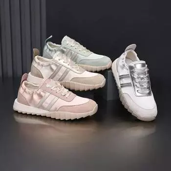 Весенняя новая популярная летняя повседневная обувь, универсальные студенческие тонкие дышащие туфли для досок для женщин 35 зелёный