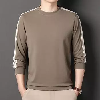 Spring NEW Round Neck Sweater Men s Long-Sleeved T-shirt Bottoming Shirt Men s Spring and Autumn New Casual M