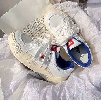 Spring New Shoes Ins Trendy Little White Shoes Canvas White Shoes Women s Sports and Leisure Board Shoes 35 белый