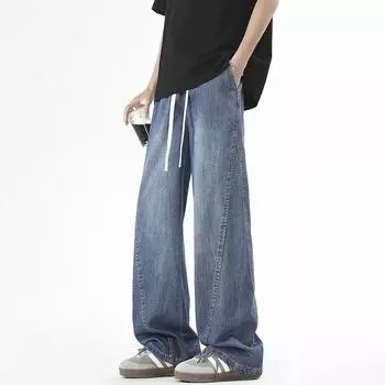 Spring New Style Full Elastic Style Bone-breaking Men s High Street Floor Jeans M