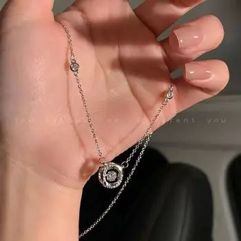 Spring New Super Fairy Fancy Clavicle Chain Zircon Moebius Zircon Necklace