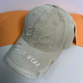 Spring new washed old letter embroidered baseball cap women s casual versatile face small sunshade cap M56-58cm хаки