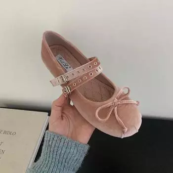 Весна Новые Женские Балетки Мода Круглый Носок Мелкие Слипоны Мягкий Плоский Каблук Платье Одинарные Туфли Новая Женщина 35