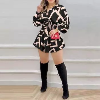 Весенняя новая женская модная рубашка, плиссированная рубашка с длинными рукавами для женщин S