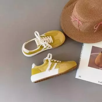 Spring new women s shoes leather mesh thick sole soft sole sports big head shoes single shoes 35