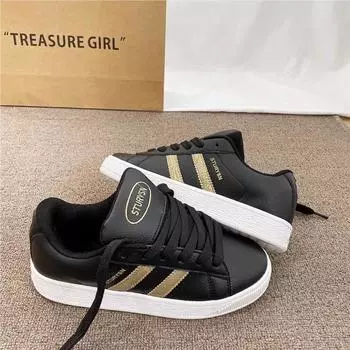 Spring platform versatile student bread shoes sports casual shoes 35 чёрный