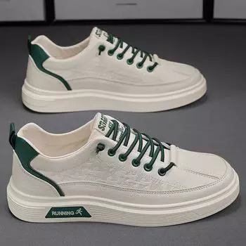 Spring simple men s shoes men s Korean version versatile low-top white shoes casual shoes men s sports board shoes large size shoes 39