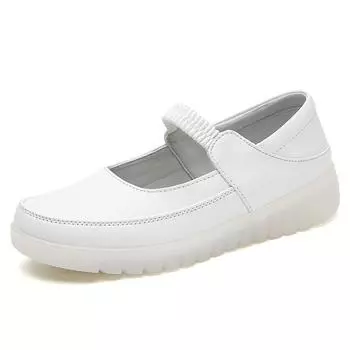 Spring Single Shoe Women Fashion Super Soft Comfortable Nurse Shoes Women s Non Slip Lightweight Versatile Casual Women s Shoes 38 белый