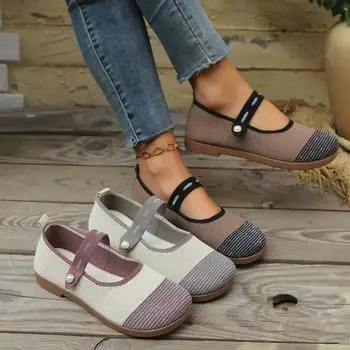 Spring Soft-soled Women s Single Shoes Are Fashionable Breathable and Casual A One-foot Pair 36 серый