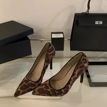 Spring Stiletto Pointed Toe Women s High Heels Sexy Leopard Print Pumps Party Wedding Shoes 35