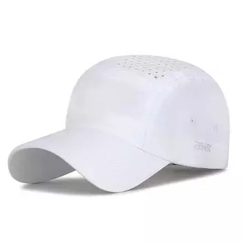 Spring Summer Breathable Quick-Drying Baseball Cap Solid Color Outdoor Sports Sunscreen Cap белый
