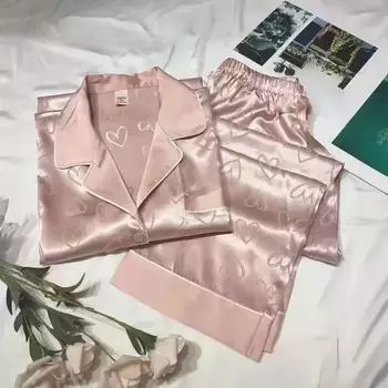 Весна Лето Классные женские пижамные комплекты из искусственного шелка и полиэстера Домашняя одежда Сексуальные женские пижамы Женская одежда для сна Домашняя МОДА S