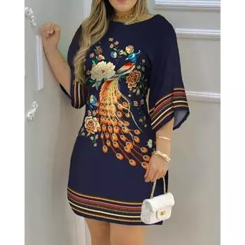 Весна/лето Модный Принт Платье Женщина S