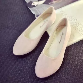 Весна-лето Женская обувь на плоской подошве из флока, повседневная обувь с круглым носком, женские туфли-лоферы без застежек, большие размеры dfv6 35 чёрный