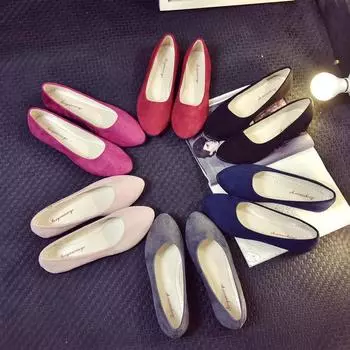 Spring Summer Flock Women Flats Shoes Female Round Toe Casual Shoes Lady Slip On Loafers Shoes Plus Size dfv6 35 чёрный