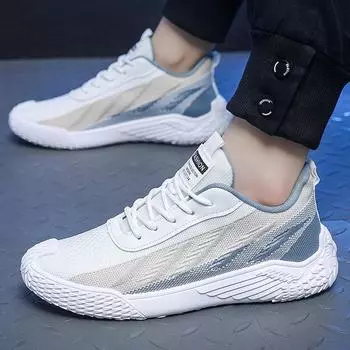 Spring Summer New Breathable Men s Shoes Youth Mesh Shoes Fly-woven Casual Shoes Versatile Men s Running Sports Shoes 39
