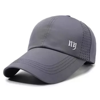 Spring Summer Quick-Drying Baseball Cap Men s Outdoor Long Brim Cap Sunshade Sports Cap темно-серого
