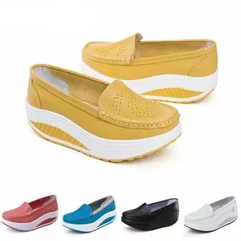 Весна Лето Shake Out Single Женские Туфли Медсестринские Туфли Белые и Женские Туфли На Платформе Дышащие Полые 34 белый