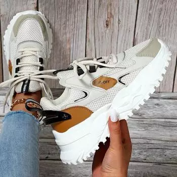 Spring Summer Trend Breathable Mesh Men s Thick Bottom Casual Sneakers Handsome Design Chunky High Top Outdoor Trainers Shoes 35