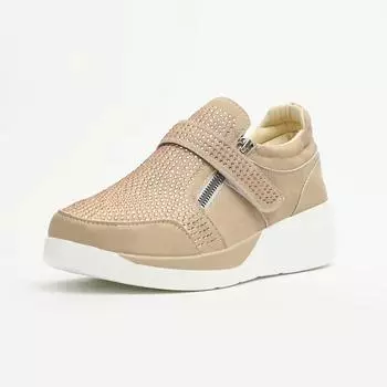 Spring Wedges Woman Sneakers Zipper Platform Trainers Crystal Hook Loop Women Shoes Casual Woman Vulcanized Shoes Zapatos Mujer 35 хаки