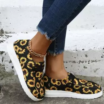 Весенние женские повседневные парусиновые туфли на плоской подошве 36